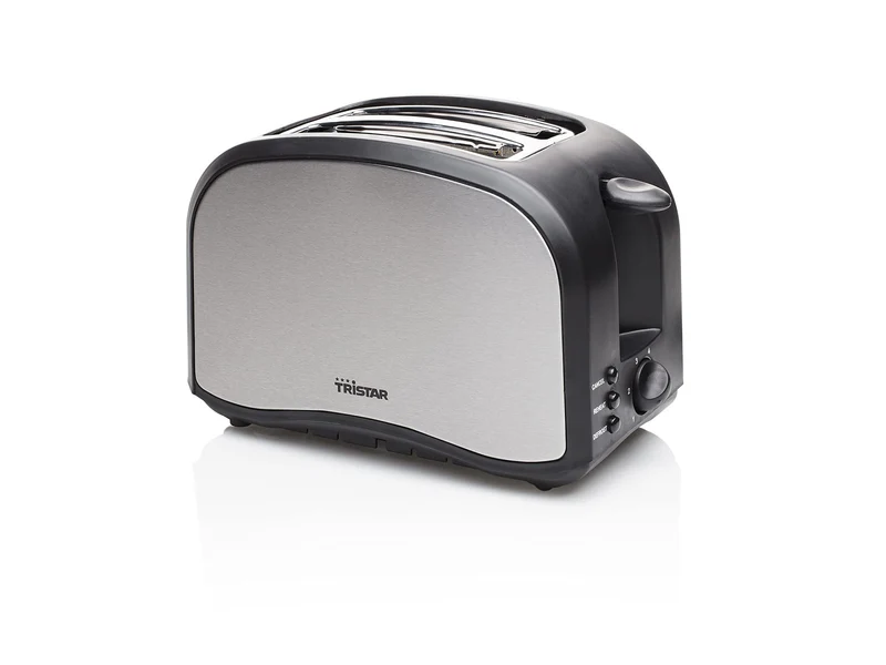 Tristar Tostapane BR-1022 800W 2 Fette Acciaio Inox 6 Impostazioni Doratura con Funzione Scongelamento e Riscaldamento