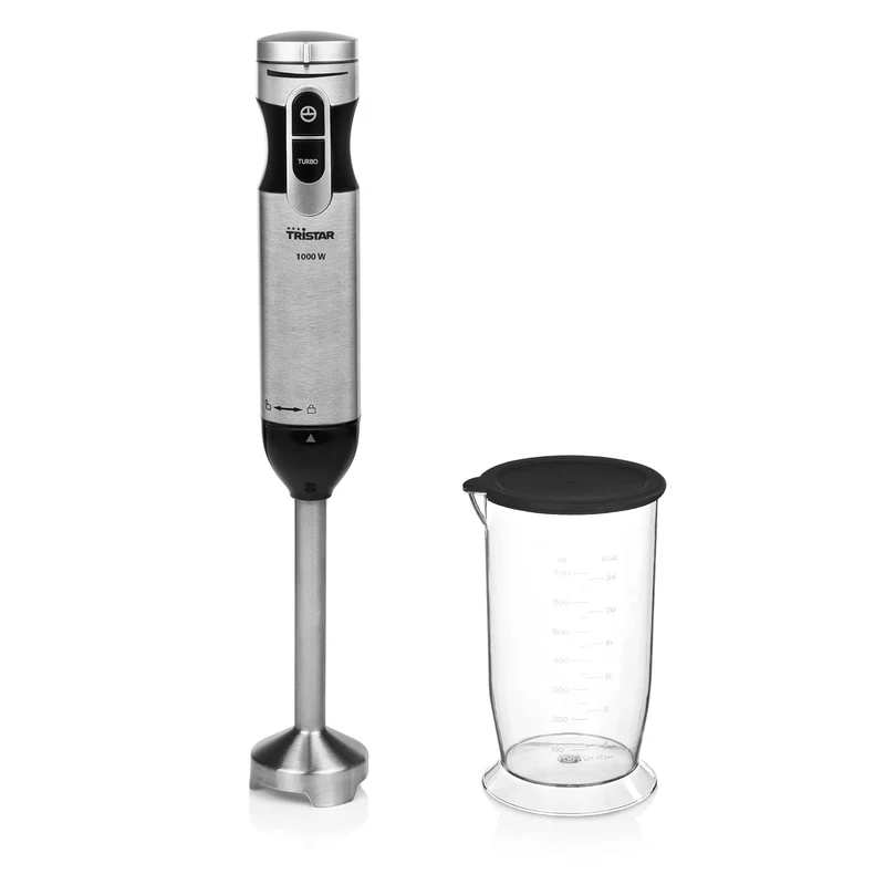 Tristar Frullatore a Immersione MX-4828 1000W Funzione Turbo Misurino 700ml Acciaio Inox
