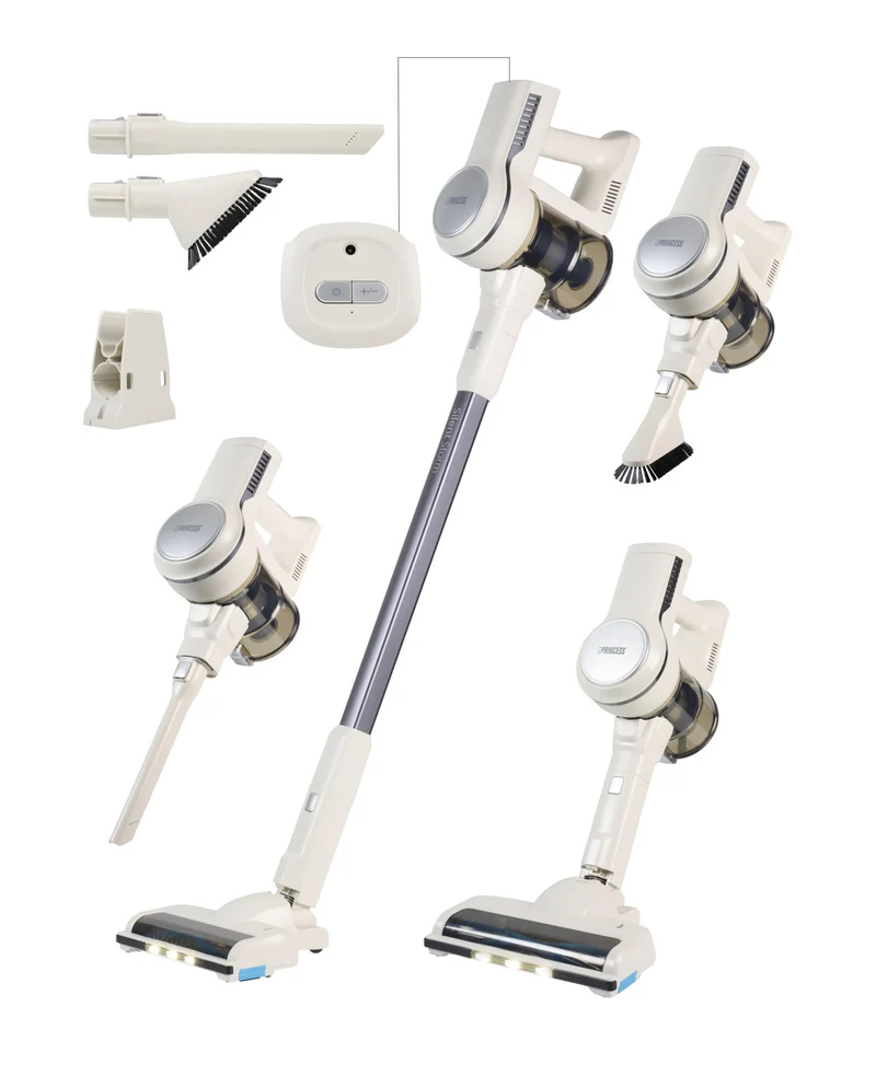 Princess Silent Storm Scopa Elettrica Senza Fili 01.339380.01.001 140W HEPA Senza Sacchetto 0,6L 22,2V Grigio