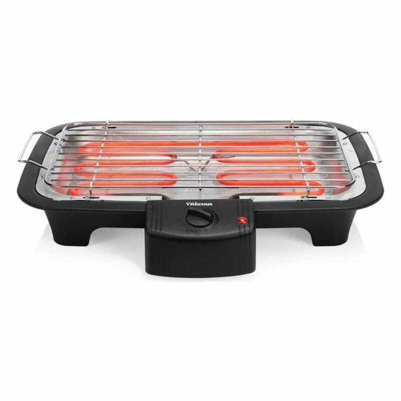 Tristar Barbecue Elettrico da Tavolo BQ-2813 2000W Griglia 38x22 cm Nero
