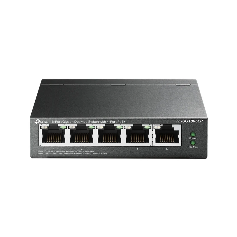 TP-Link TL-SG1005LP Switch di Rete Non Gestito 5 Porte Gigabit Ethernet PoE Nero