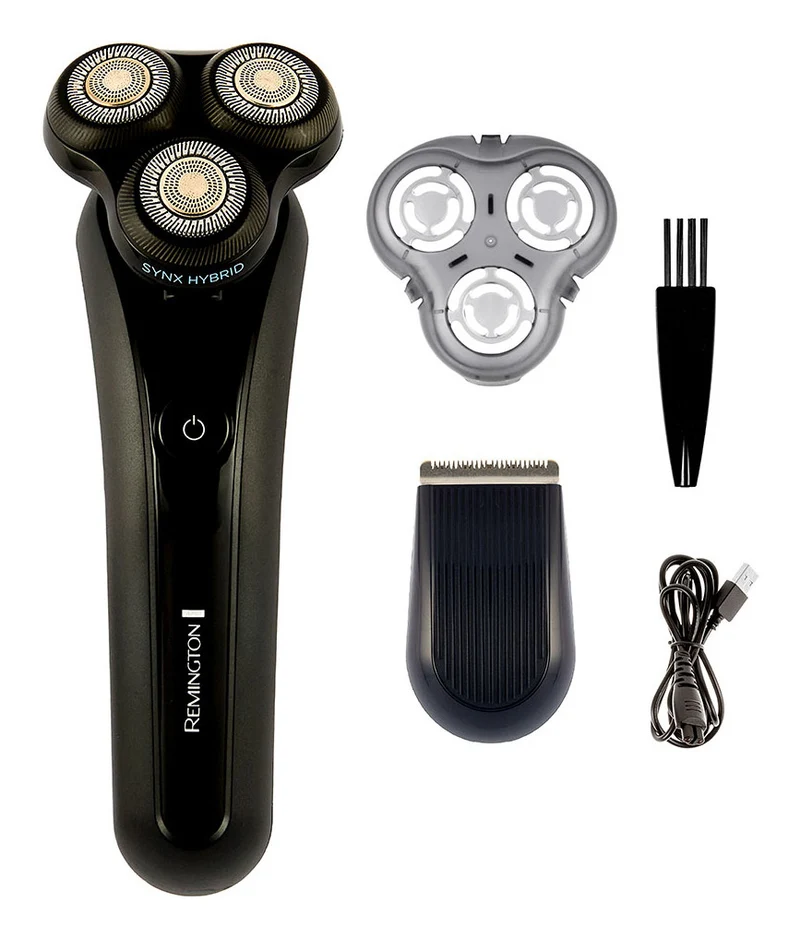 Remington XR1755 Rasoio Elettrico Rotante Nero Ricaricabile Senza Filo Resistente all'Acqua