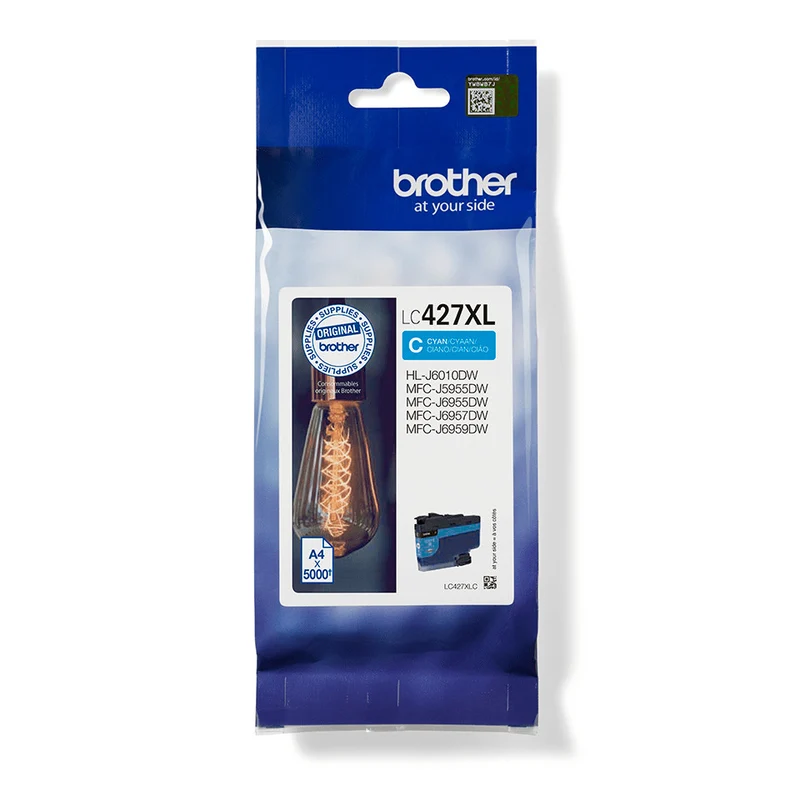 Brother LC427XLC Cartuccia Inchiostro Originale Ciano 5000 Pagine per Stampanti