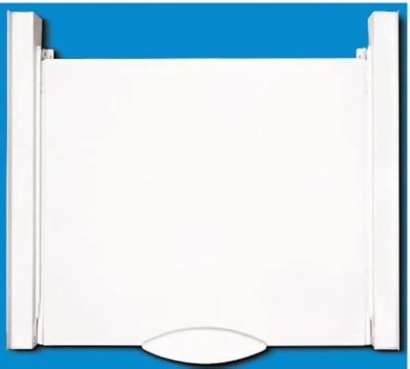 Munari LCL062BI Supporto Sovrapposizione Lavatrice Asciugatrice in Alluminio con Ripiano Estraibile in Legno Laminato Bianco