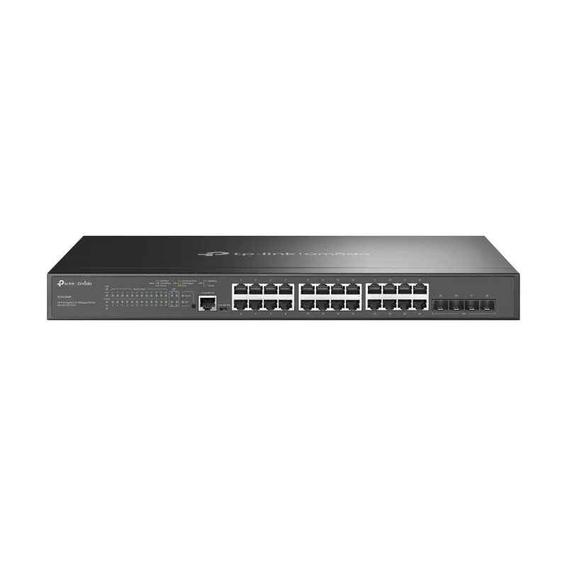 TP-Link Omada SG3428MP Switch Gestito L2+ 24 Porte Gigabit PoE+ 4 Slot SFP 384W Rack 1U