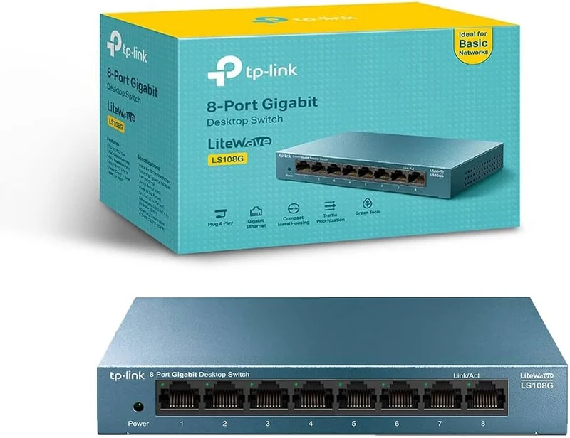 TP-Link Switch Gigabit 8 porte non gestito auto-negoziazione risparmio energetico