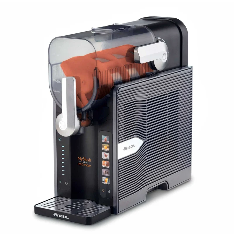 Ariete 655 MySlush & IceCream Macchina per Granite e Gelati, 6 Programmi, Serbatoio 2,6L, Compressore Senza Ghiaccio, 200W