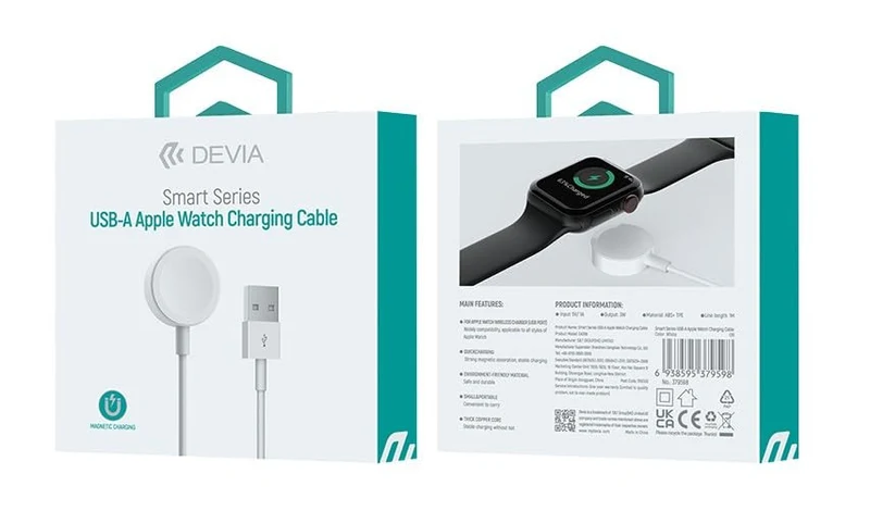 Devia Cavo di Ricarica Magnetico EA398 per Apple Watch 3W 1m - Bianco