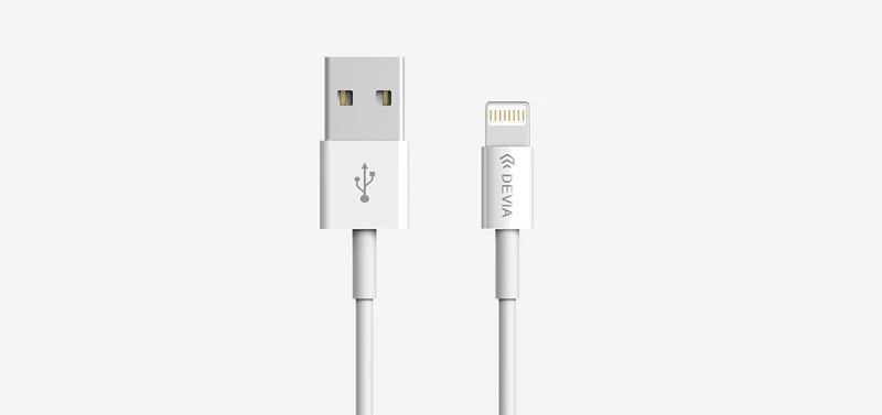 Devia Cavo USB Lightning Smart Series iPhone iPad 1m 5V 2.1A Bianco