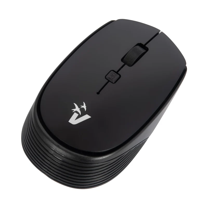 VulTech Mouse Wireless MW-E2N Essence 2.4GHz 1600 DPI Click Silenzioso Ambidestro Nero