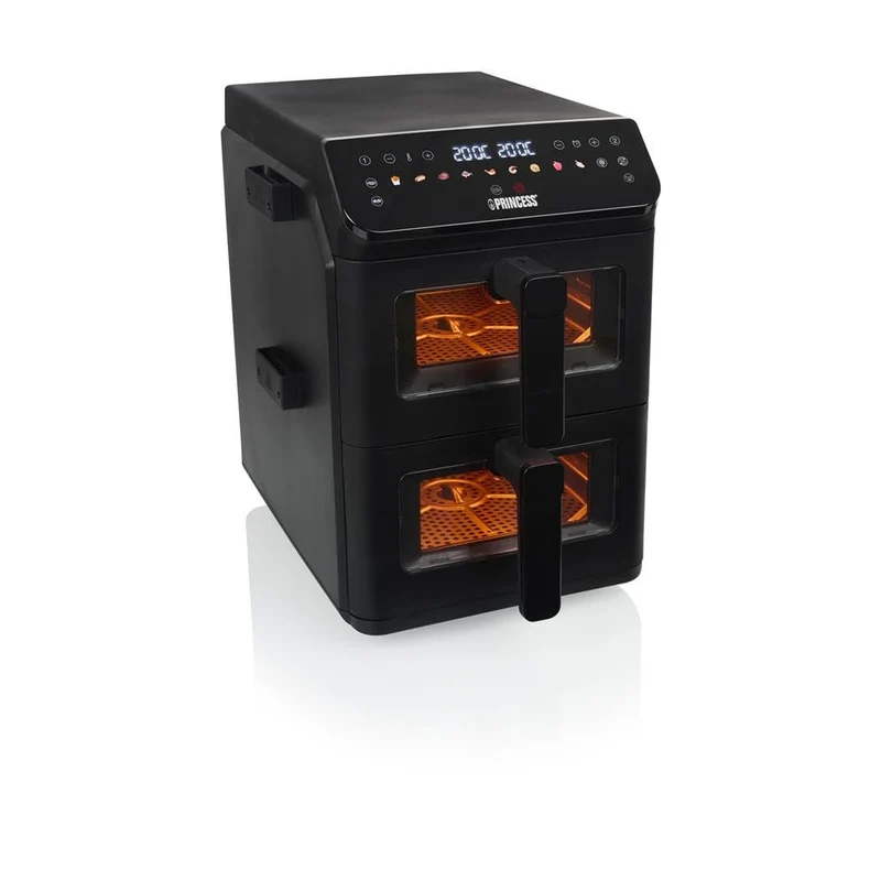 Princess Friggitrice ad Aria Doppio Cestello Verticale 182490 3000W 2x5,6L Nero