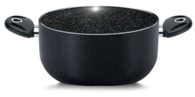 Pensofal Casseruola 2 Maniglie Biostone Serie Biostone® PEN8522-B Alluminio Antiaderente Effetto Pietra Induzione 28 cm Nero