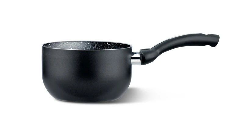 Pensofal Casseruola BioStone® 1 Manico Alluminio Antiaderente Effetto Pietra 16 cm 1.5 L Induzione Nero