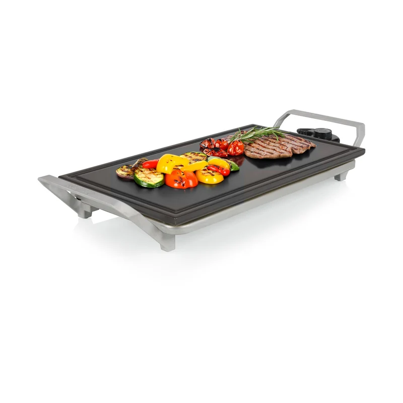 Princess Table Chef Premium Griglia in Pietra 103150 – 1500W, Superficie 46x26 cm, Rivestimento Ceramico Senza PFAS, Termostato Regolabile fino a 230°C