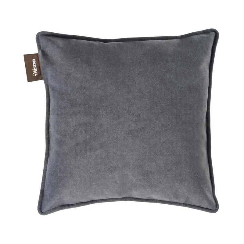 Tristar Cuscino Riscaldante Senza Fili BW-4792 45x45 cm, 3 Livelli di Calore, Powerbank 5.000 mAh, Rivestimento Lavabile, Grigio