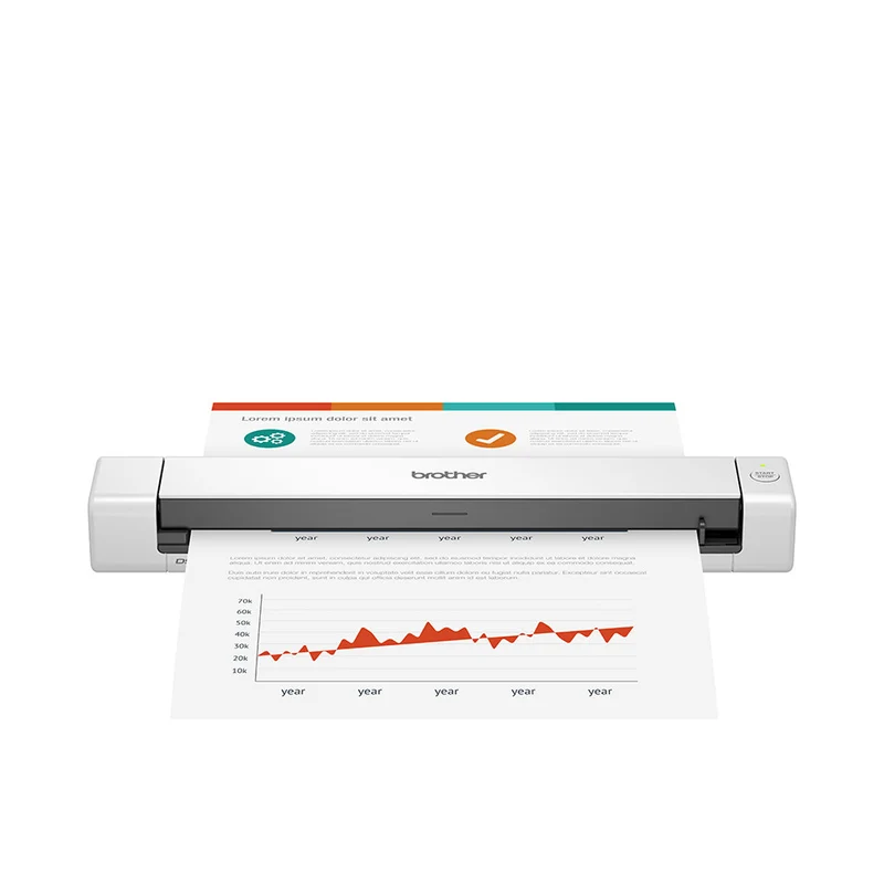 Brother DS-640 Scanner Portatile A4 Nero 1200 DPI USB 3.2 Scansione a Colori 15 ppm