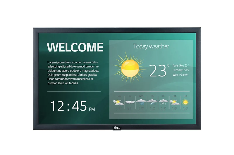 LG 22SM3G-B Pannello Segnaletica Digitale 21.5" Full HD IPS Wi-Fi