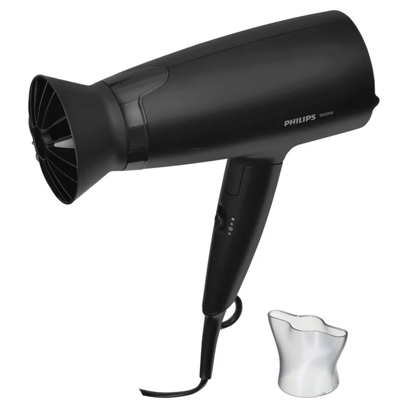 Philips Asciugacapelli Serie 3000 BHD308/10 1600W ThermoProtect Pieghevole Nero