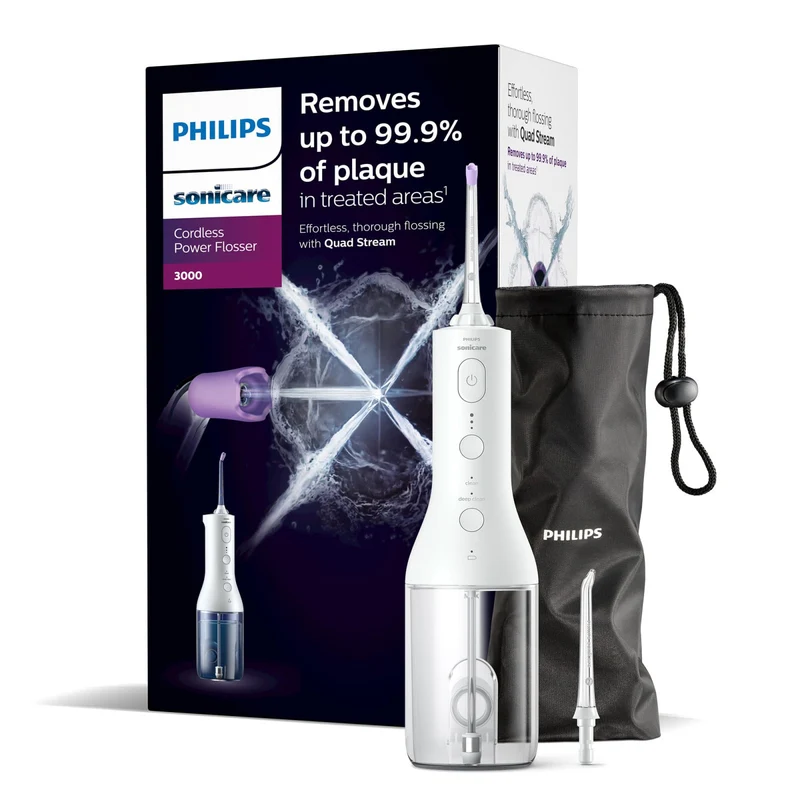 Philips Sonicare Power Flosser 3000 HX3826/31 Irrigatore Orale Cordless Bianco