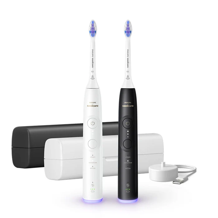 Philips Sonicare Serie 6500 HX7419/01 Spazzolino Elettrico Sonico 3 Intensità Bianco/Nero
