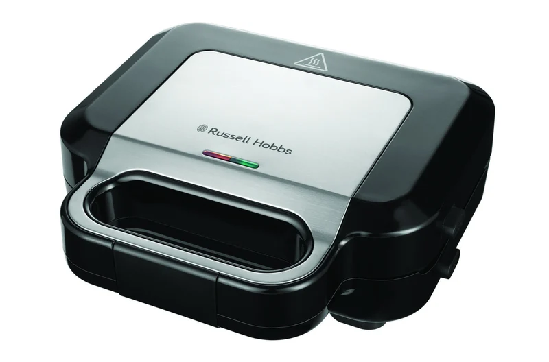 Russell Hobbs Tostiera 26810-56 Nero e Acciaio inox 750W Piastre Rimovibili e Waffle