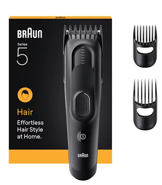 Braun HC5530 Tagliacapelli Nero Senza Filo 17 Lunghezze Batteria NiMH 50min