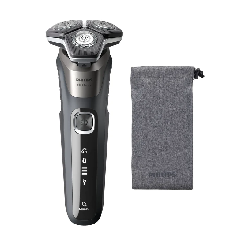 Philips Rasoio Elettrico Series 5000 S5887/10 Wet & Dry 3 Testine 60 min Autonomia