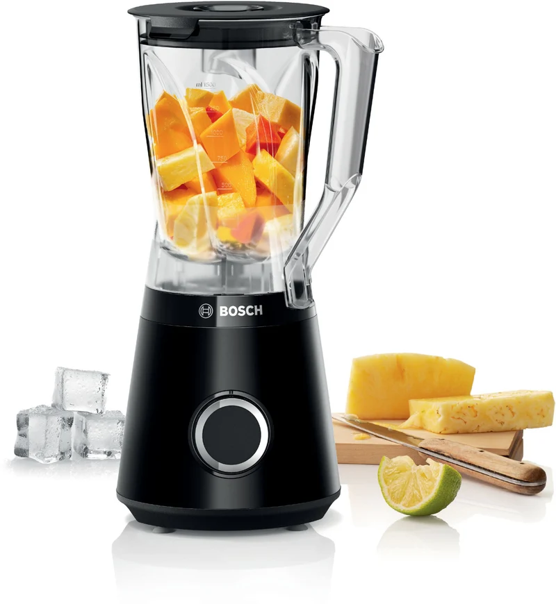 Bosch Frullatore MMB6141B Nero 1200W 1,5L con Tritaghiaccio e Funzione PULSE