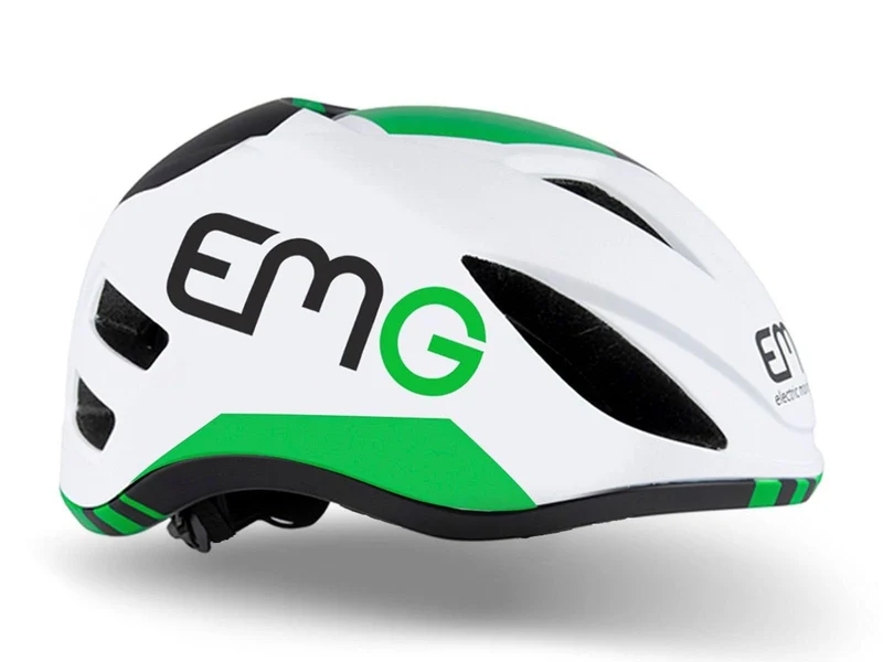 EMG Casco Demi Jet HM 03 per Monopattino e Bicicletta Elettrica, Calotta in Policarbonato, Certificazione EN 1078, Unisex Adulto, Taglia M, Bianco