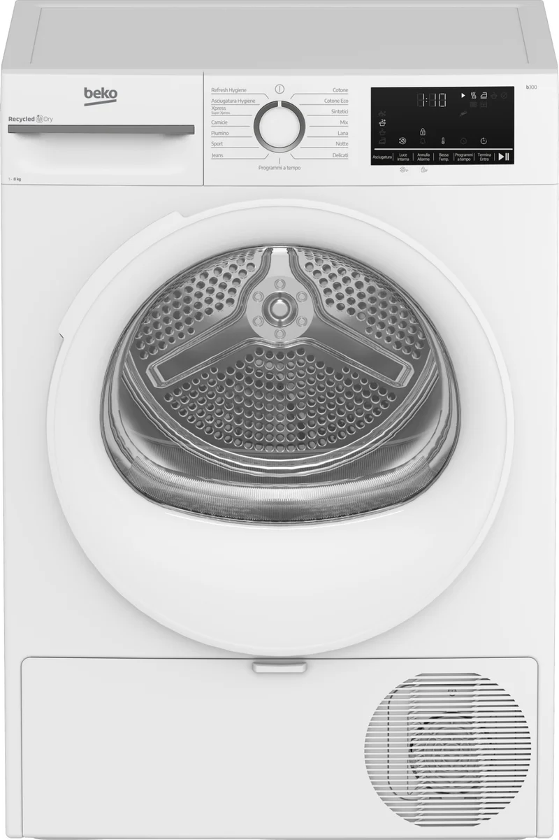 Asciugatrice Beko BMT481WI_IT Pompa di Calore 8kg Classe C Motore Inverter Bianca
