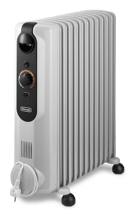 De'Longhi Radia-s TRRSE1225 Riscaldatore Olio 2500W 3 Livelli Nero/Bianco 75m³