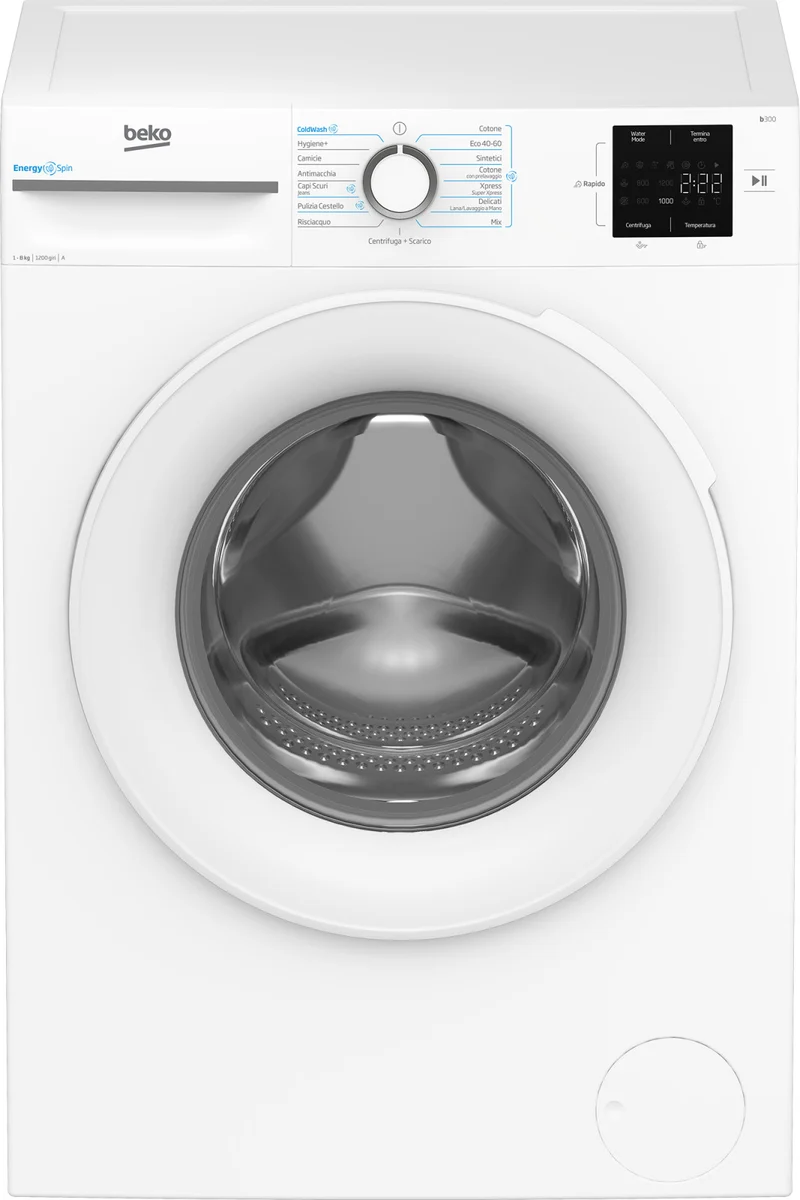 Beko Lavatrice BMWU3821W 8 kg Carica Frontale Classe A 1200 Giri/min Motore Inverter Bianco