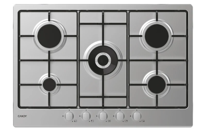 Candy Moderna CHW74WX Piano Cottura Gas 75cm 5 Fornelli Acciaio Inox da Incasso