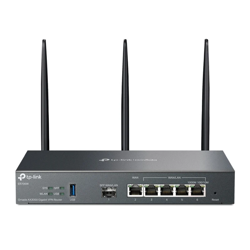 TP-Link ER706W Router Wireless Gigabit Dual-band 3000Mbps MU-MIMO 4 LAN VPN Nero