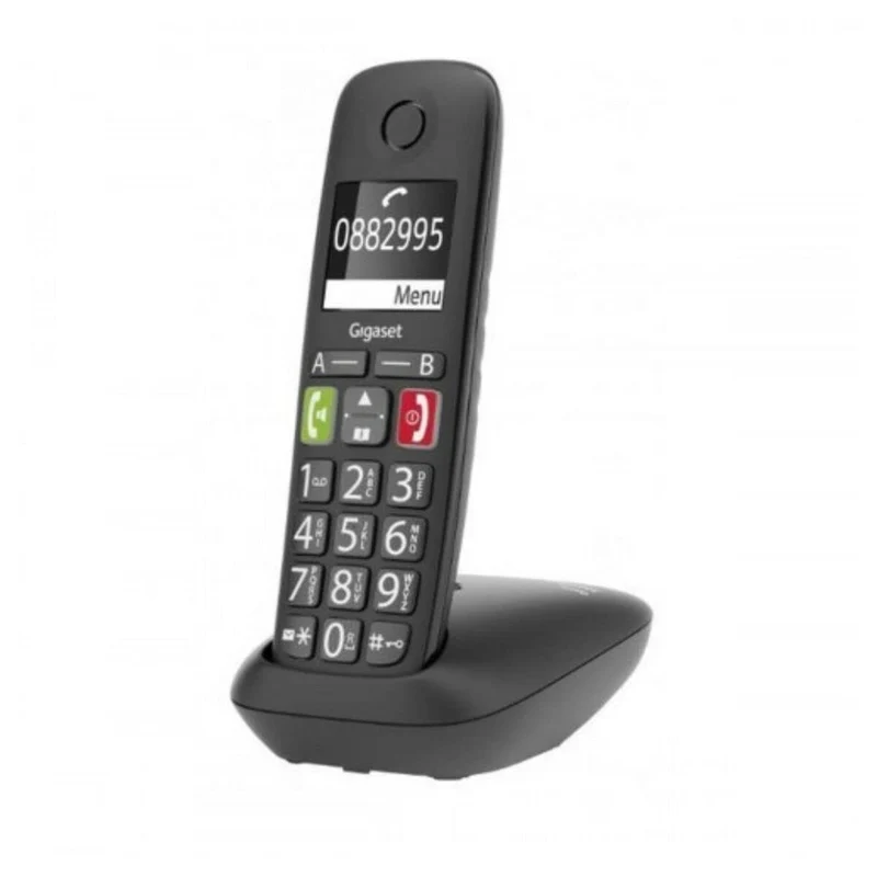 Gigaset Telefono Cordless E290 DECT Display Alto Contrasto Nero