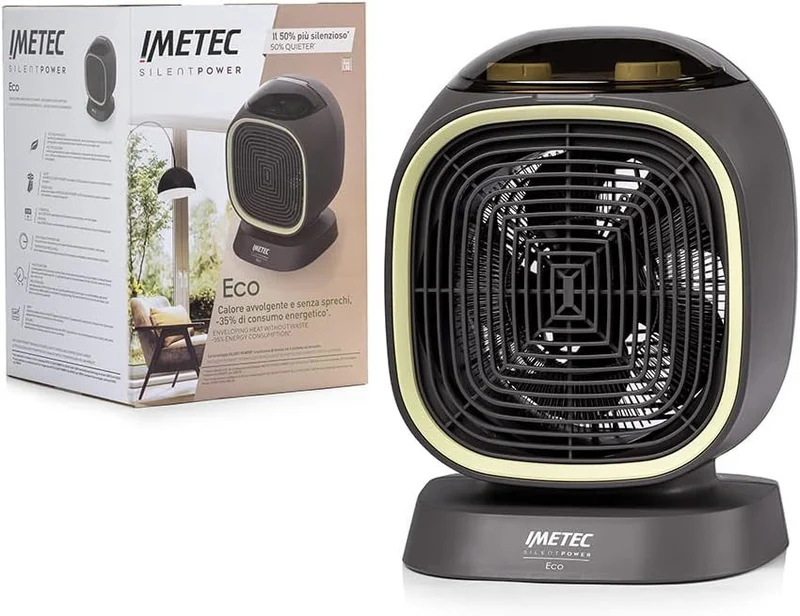 Imetec Silent Power Protection 4030 Riscaldatore Elettrico 2100W Verde e Grigio