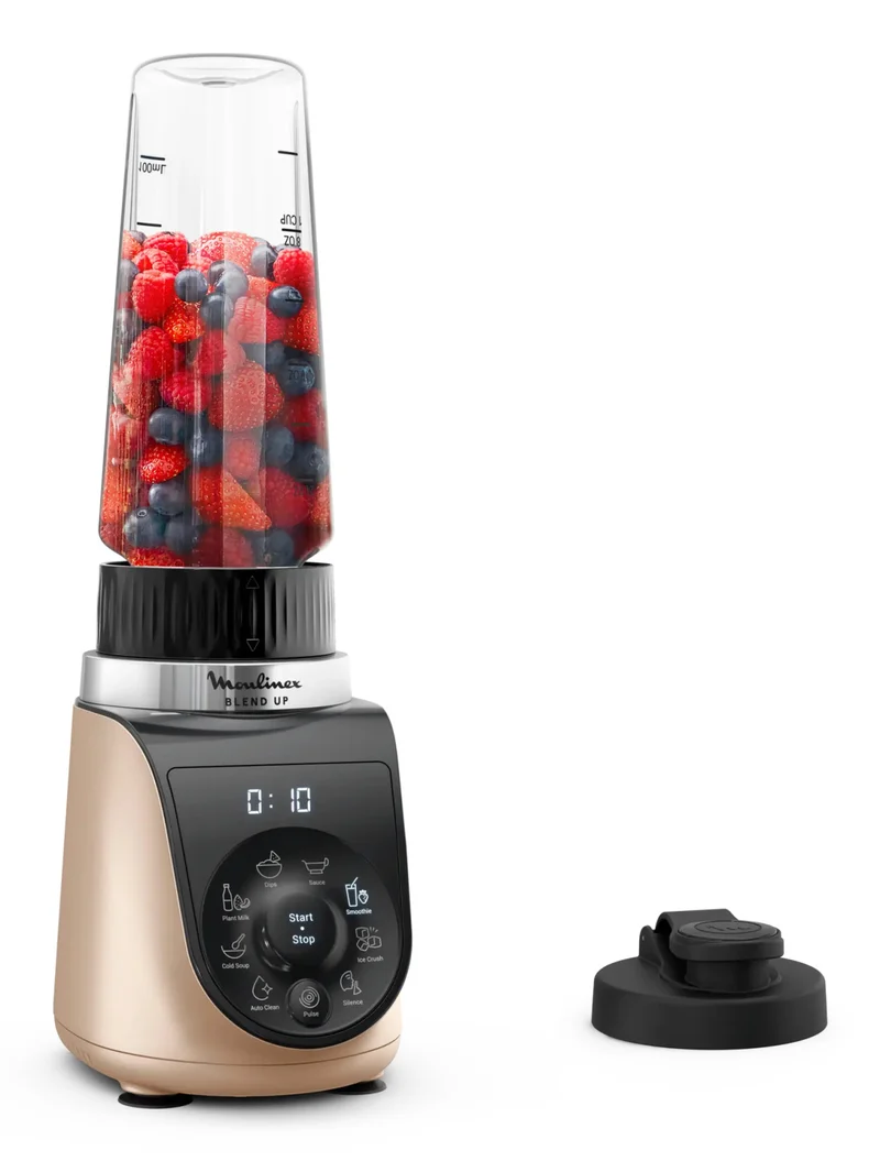 Moulinex Blend Up LM190AF0 Frullatore 1000W 8 Programmi Nero Oro