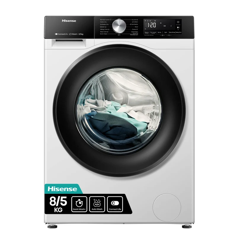 Hisense WD3S8043BW3 Lavasciuga 8/5kg 1400 Giri Bianca Wi-Fi Classe A/D
