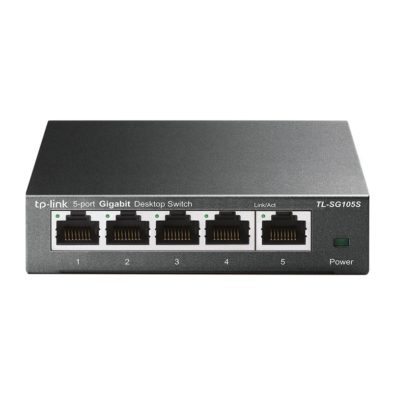 TP-Link TL-SG105S Switch Ethernet Gigabit 5 porte Non gestito Nero Montabile