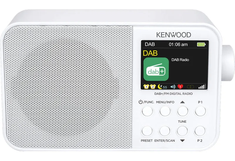 Kenwood CR-M30DAB-W Radio Portatile Digitale DAB/DAB+/FM Bluetooth Bianco