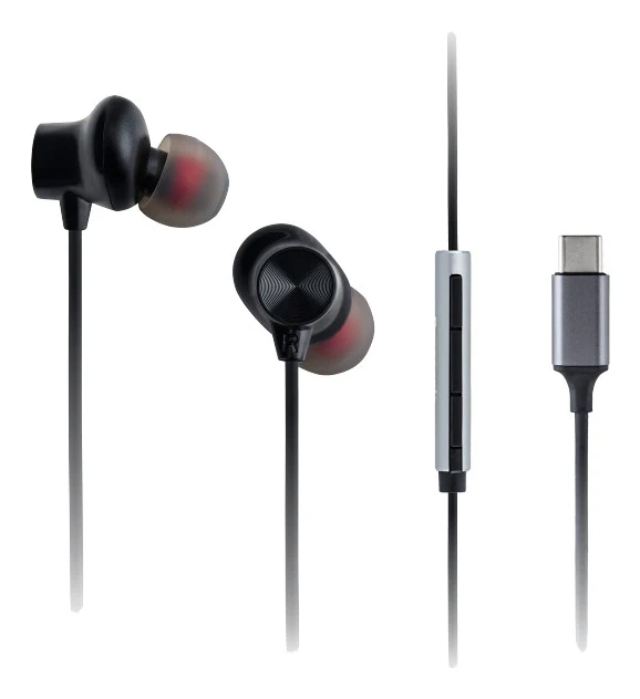 Panasonic RP-TCM225 Auricolari USB-C Cablati Nero con Microfono per Musica e Chiamate