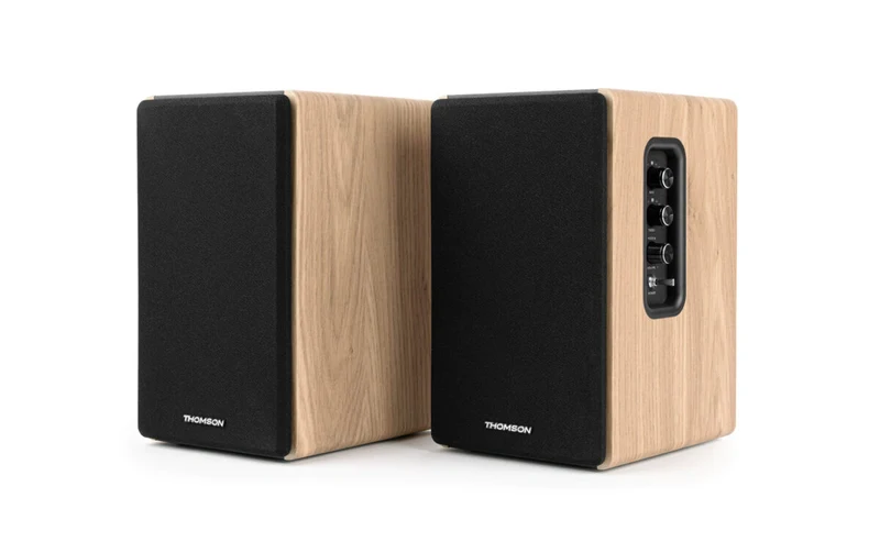 Thomson WS902DUO Altoparlanti Scaffale Bluetooth Legno Marrone Noce 150W