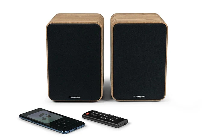 Thomson WS602DUO Altoparlante 2.0 30W Bluetooth 5.0 in Legno per Casa