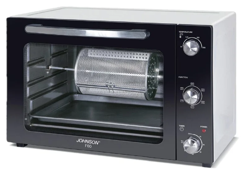 Johnson Forno elettrico 60L statico e ventilato con friggitrice ad aria bianco/nero