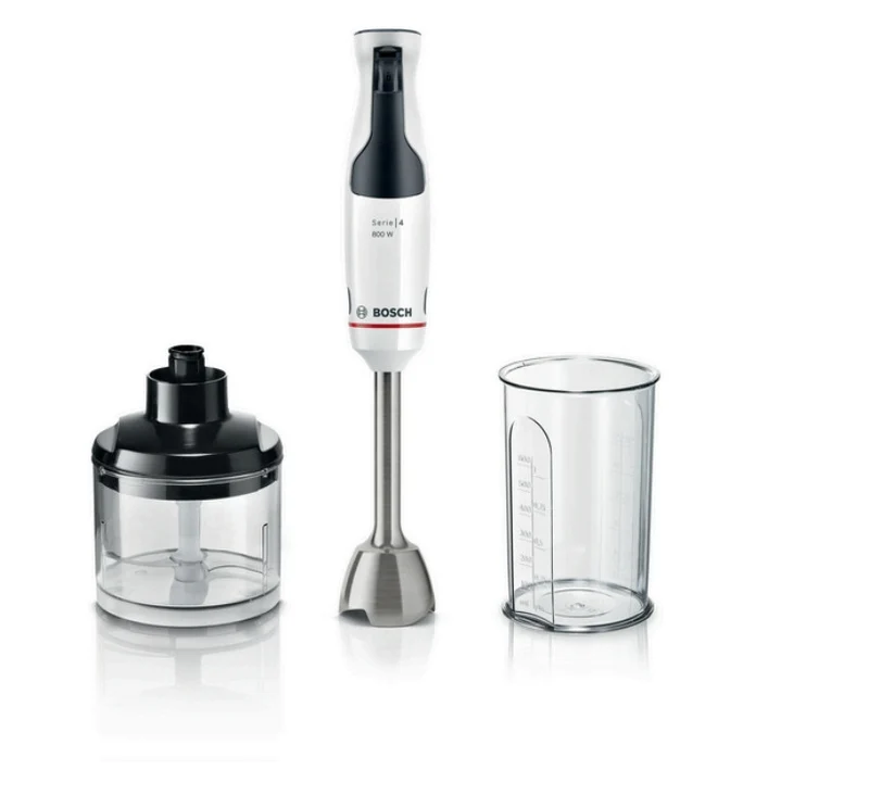 Bosch Serie 4 MSM4W420 Frullatore a immersione ErgoMaster 800W Bianco con Minitritatutto