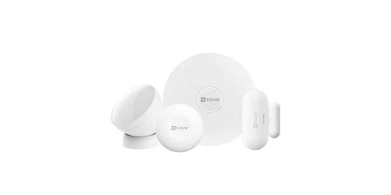EZVIZ A3 Kit Sensori Casa Bianco - Centrale ZigBee/Wi-Fi, PIR, Porta/Finestra