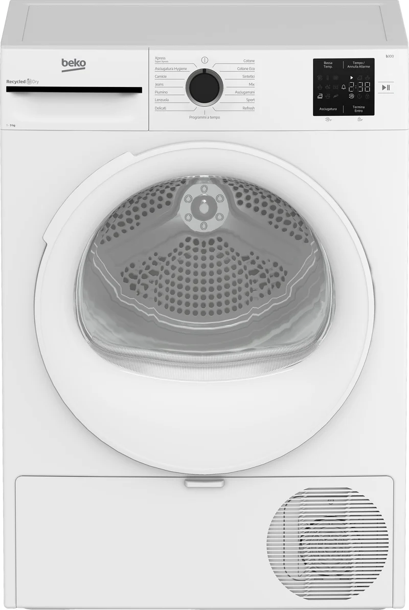 Beko BMT93EW Asciugatrice 9kg Classe D Pompa di Calore EcoGentle Bianco