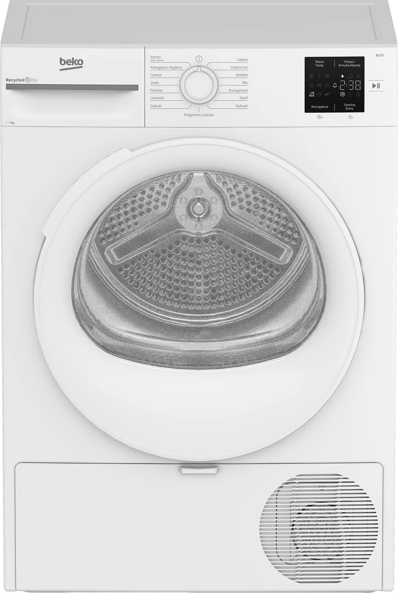 Beko BMT73EW Asciugatrice Slim 7kg Classe D Pompa di Calore EcoGentle Bianco