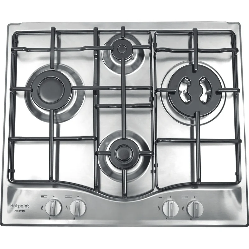 Hotpoint PCN 642 T/IX/HAR Piano cottura a gas 4 fuochi 60 cm acciaio inox da incasso