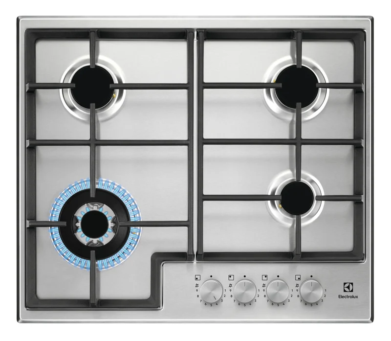 Electrolux EGS64362X Piano Cottura Gas 4 Fornelli da Incasso 59.5 cm Acciaio Inox